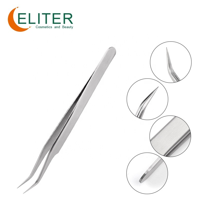 40 Degree Eyelash Tweezer Manufacturer - OEM/ODM Stainless Steel Straight Tip Applicator