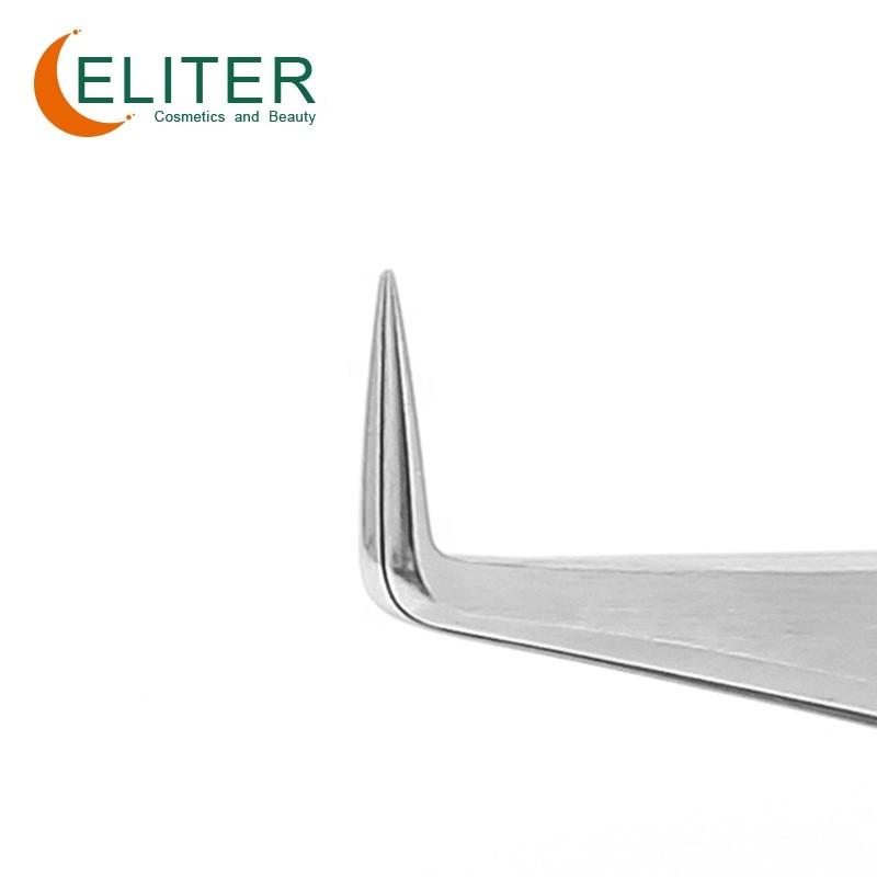 90 Degree Eyelash Tweezer Manufacturer - OEM/ODM OEM Stainless Steel Soft Touch