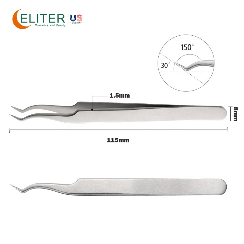 Silver Coated Eyelash Tweezer Manufacturer - OEM/ODM Small Pointed Tip Customizable