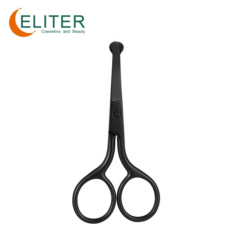 Nose Hair Scissors Manufacturer - OEM/ODM Hot Sell Curved Straight Blade Black