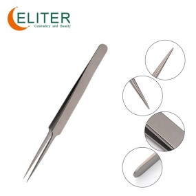Titanium Eyelash Tweezer Manufacturer - OEM/ODM Wholesale Straight Premium Extension