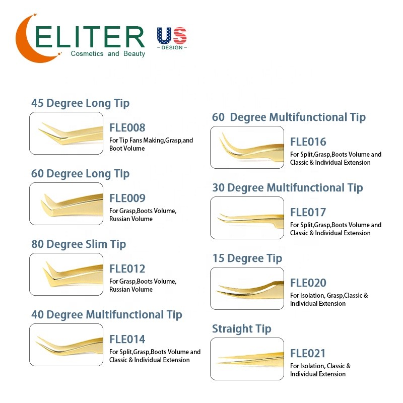 Volume Eyelash Tweezer Manufacturer - OEM/ODM Wholesale 90 Degree Nose Cuffs