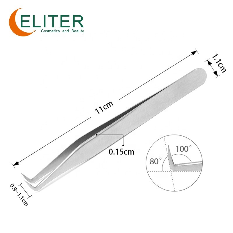 90 Degree Eyelash Tweezer Manufacturer - OEM/ODM Stainless Steel Beauty Custom Logo