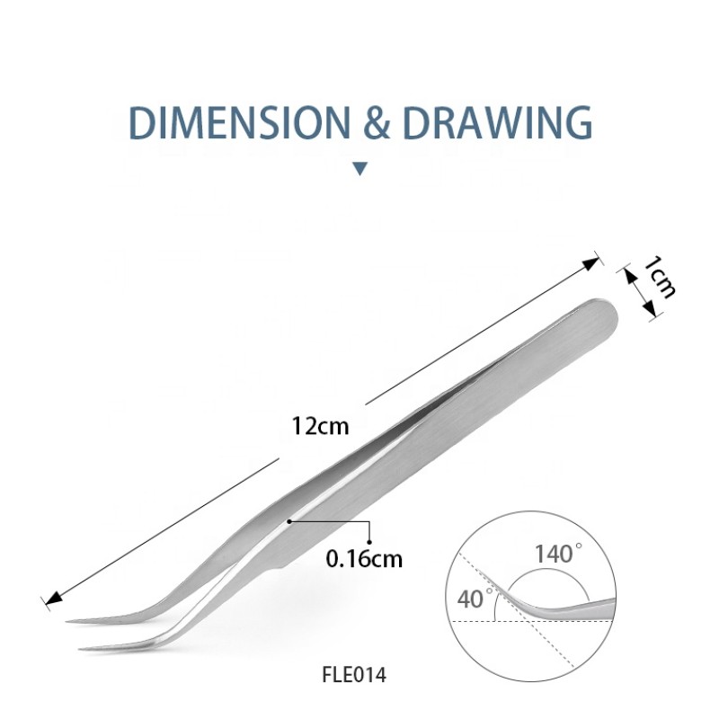 Eyelash Extensible Tweezer Manufacturer - OEM/ODM 30/40/50/80 Degree Tip Remover