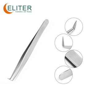 90 Degree Eyelash Tweezer Manufacturer - OEM/ODM OEM Stainless Steel Soft Touch
