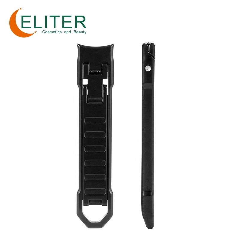 Fingernail Clippers Manufacturer - OEM/ODM Super Thin Folded Black Steel Cutter