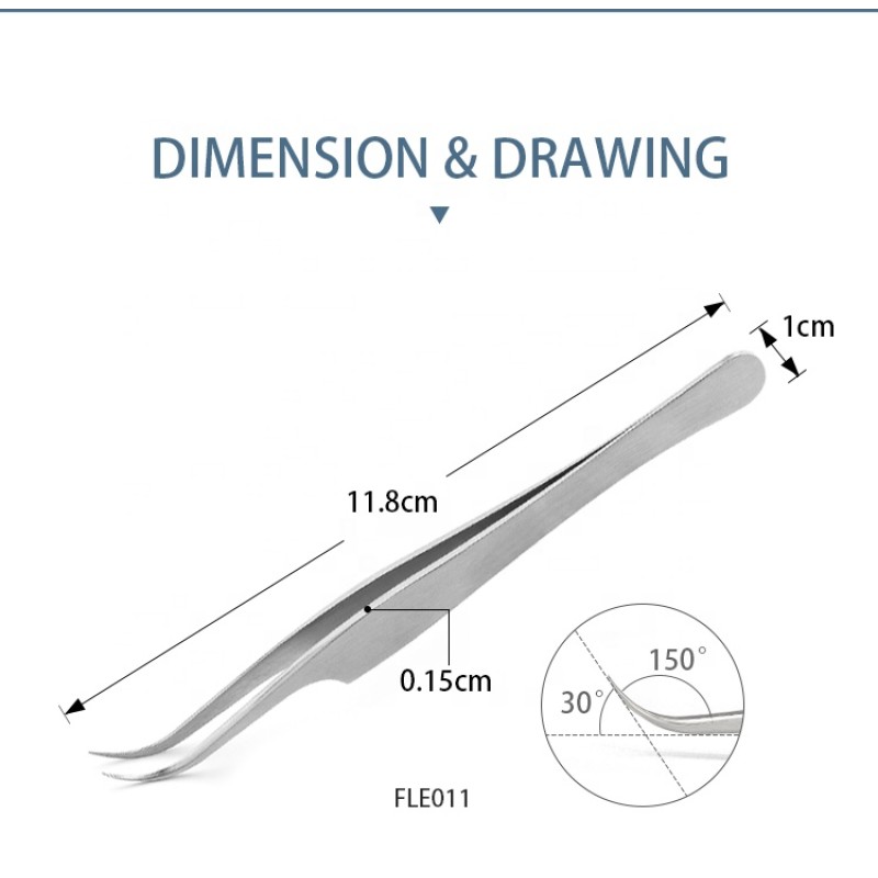 Eyelash Extensible Tweezer Manufacturer - OEM/ODM 30/40/50/80 Degree Tip Remover