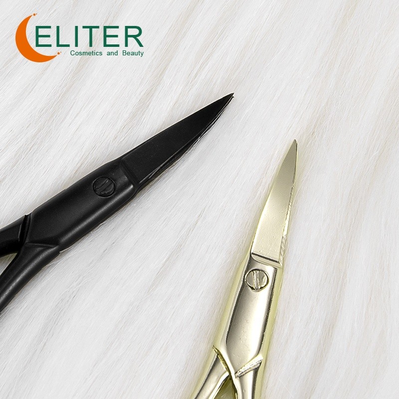 Nail Cuticle Scissors Manufacturer - OEM/ODM Hot Sell Black Golden Sharp Blade