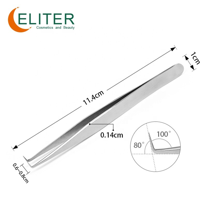 90 Degree Eyelash Tweezer Manufacturer - OEM/ODM OEM Stainless Steel Soft Touch