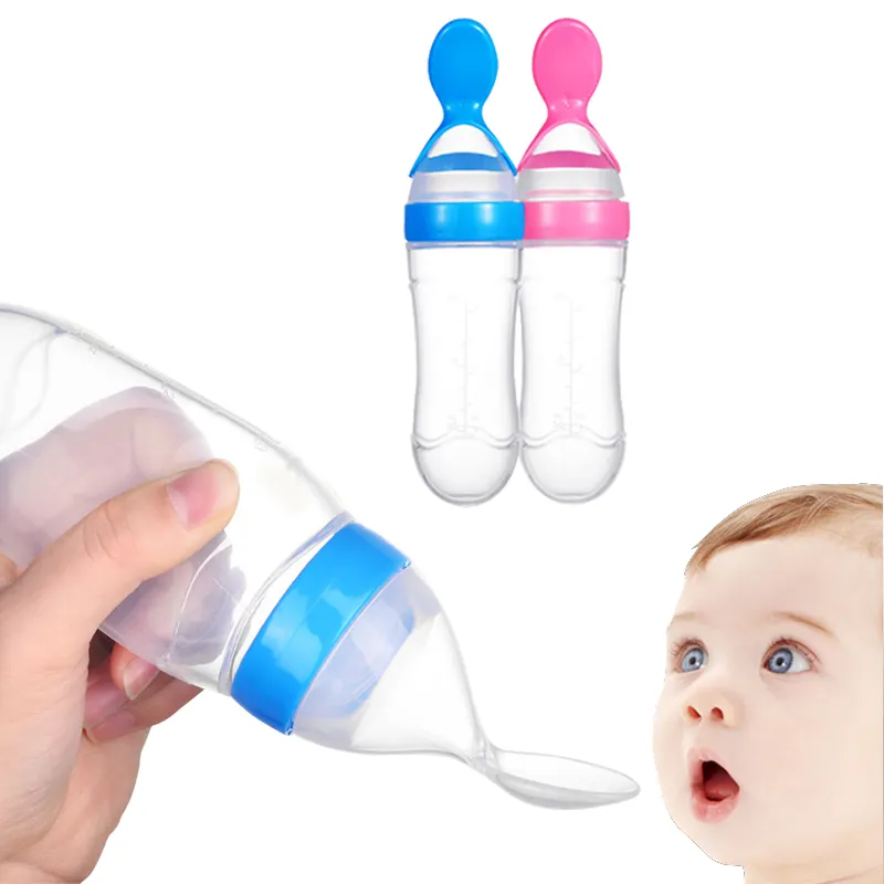 Baby Feeder Factory - Wholesale Soft Silicone Squeeze Bottle Spoon