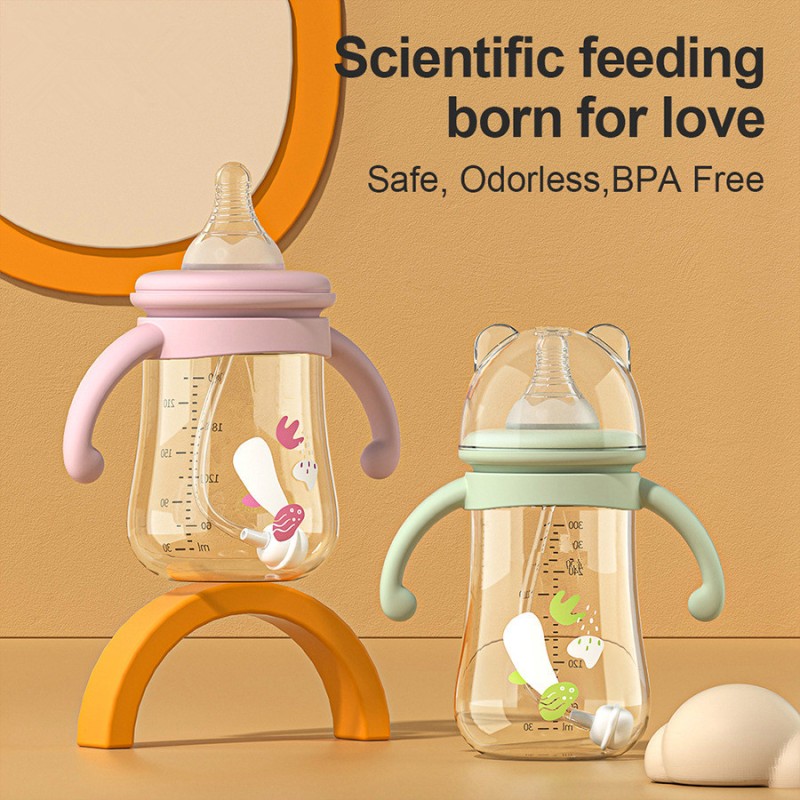 Feeding Bottle Supplier - Animal Cartoon BPA Free Wide Mouth Bottle