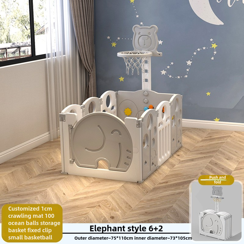 Baby Crib Playpen Factory - Colorful Elephant Design Safe Guard