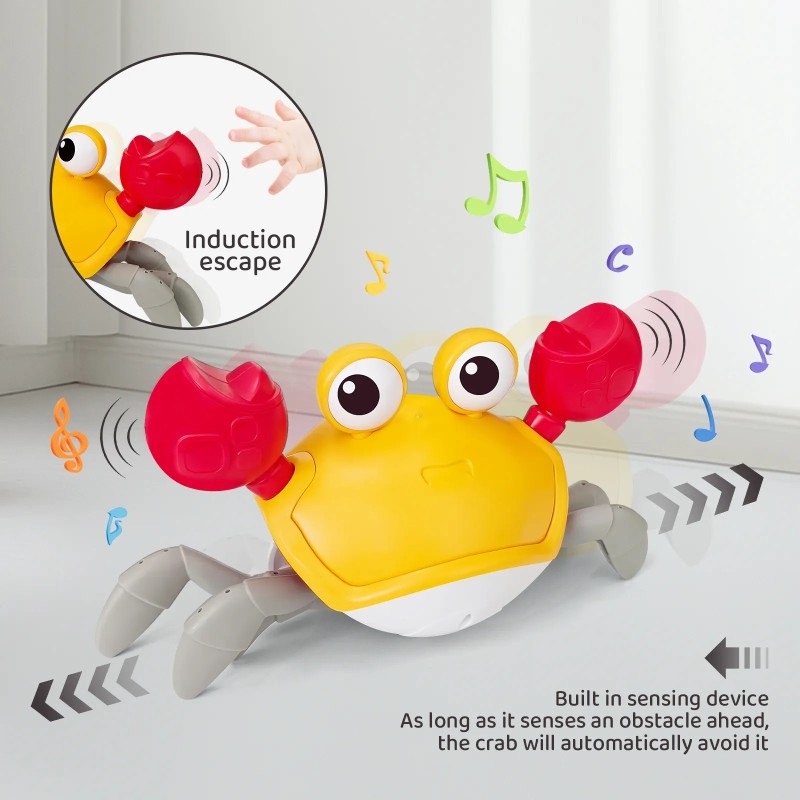 Electronic Toy Factory - New Walking Wind up Crab with Music LED