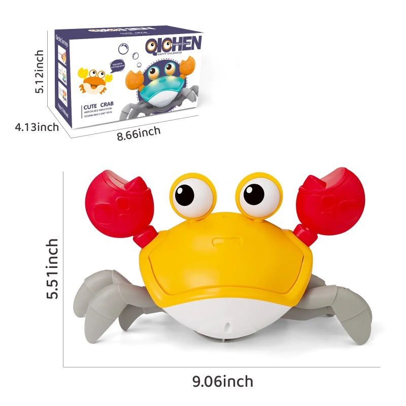 Electronic Toy Factory - New Walking Wind up Crab with Music LED