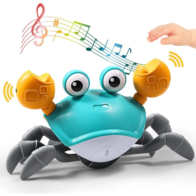 Electronic Toy Factory - New Walking Wind up Crab with Music LED