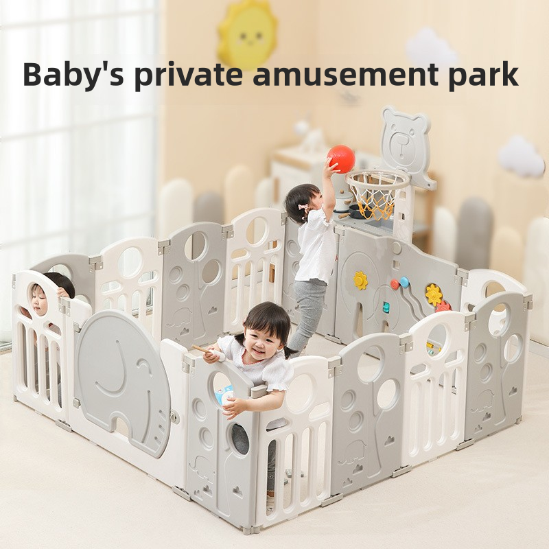 Baby Crib Playpen Factory - Colorful Elephant Design Safe Guard