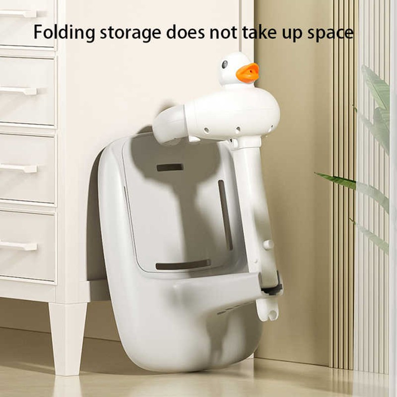 Baby Shower Tower Supplier - Portable Duck Shaped Folding Bath Support