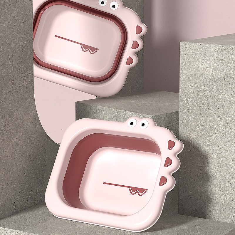 Baby Washbasin Supplier - Cartoon Shaped Foldable Plastic Foot Bath