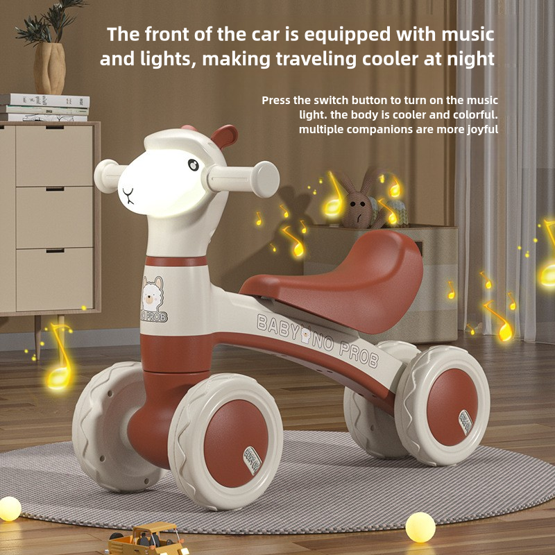 Balance Bike Supplier - Hot Sale Four Wheel Light Music Scooter