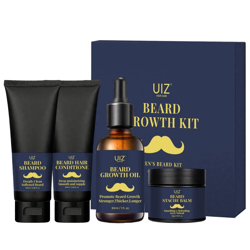 Beard Care Set Supplier - Beard Shampoo Conditioner Balm Growth Oil