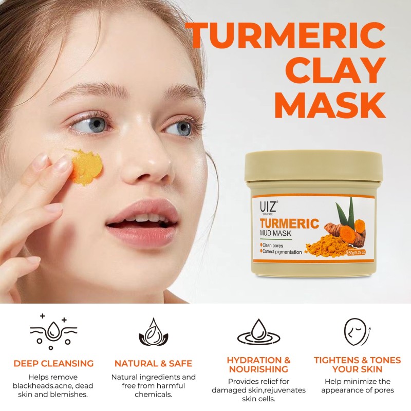 Mud Mask Manufacturer - Turmeric Deep Cleansing Pores Oil Control