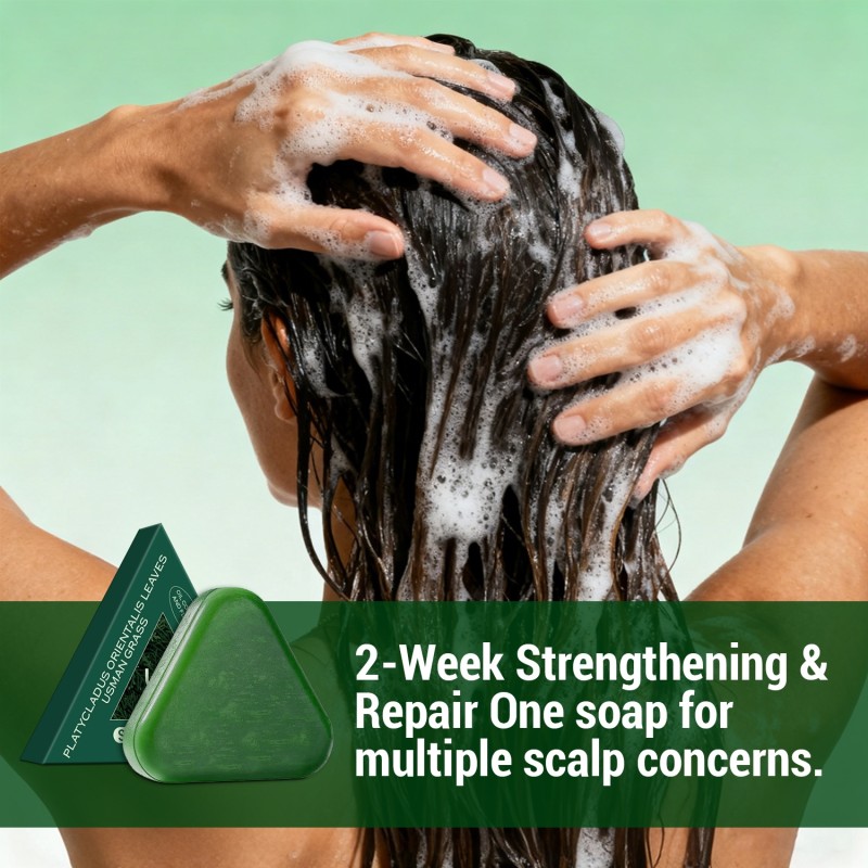 Herbal Shampoo Soap Supplier - Triangle Usman Grass Oil Control