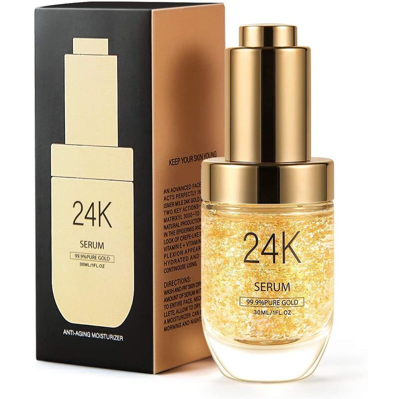 24K Gold Face Serum Manufacturer - OEM/ODM Private Label Anti-Aging Vitamin C