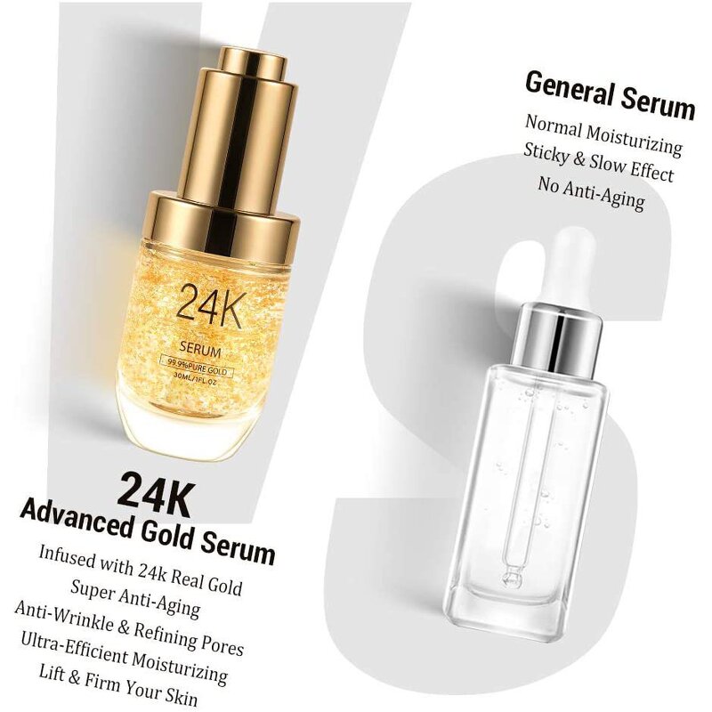 24K Gold Face Serum Manufacturer - OEM/ODM Private Label Anti-Aging Vitamin C