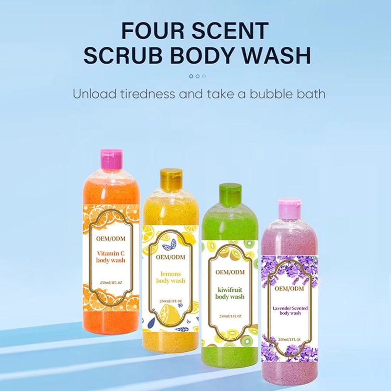 Body Wash Manufacturer - OEM Organic Lavender Exfoliating Brightening