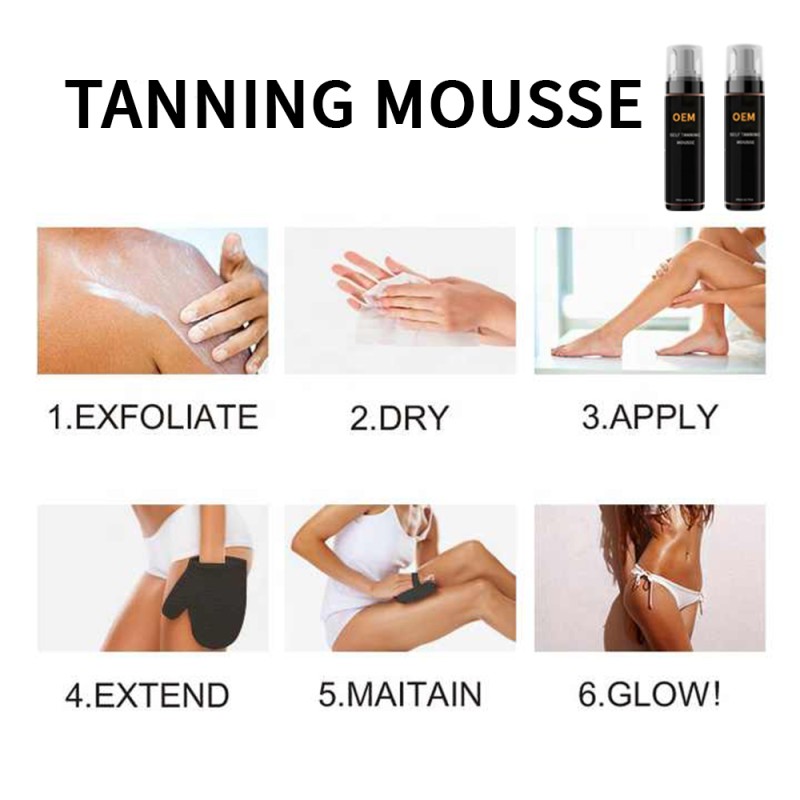 Tanning Mousse Supplier - Private Label Vegan Sunless Quick Dry Foam