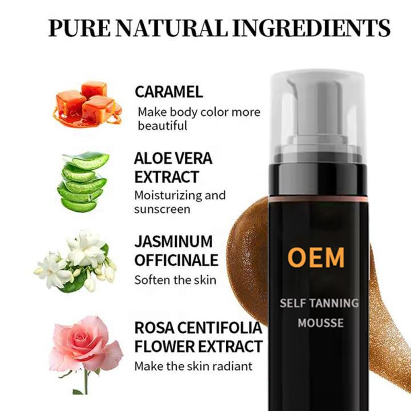 Tanning Mousse Supplier - Private Label Vegan Sunless Quick Dry Foam