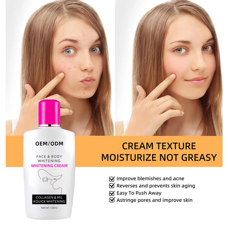 Body Cream Supplier - OEM Face Body Brightening 3 Days Whitening