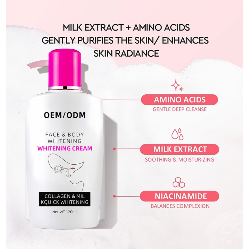 Body Cream Supplier - OEM Face Body Brightening 3 Days Whitening