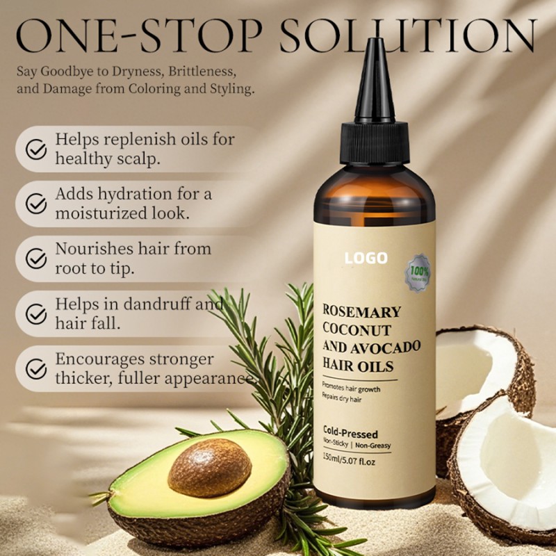 Hair Oil Factory - Organic Rosemary Growth Coconut Avocado Blend