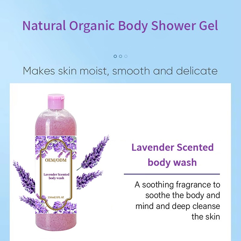 Shower Gel Supplier - Organic Lavender Exfoliating Lightening