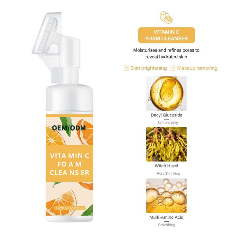 Facial Cleanser Factory - OEM Natural Organic Vitamin C Foaming