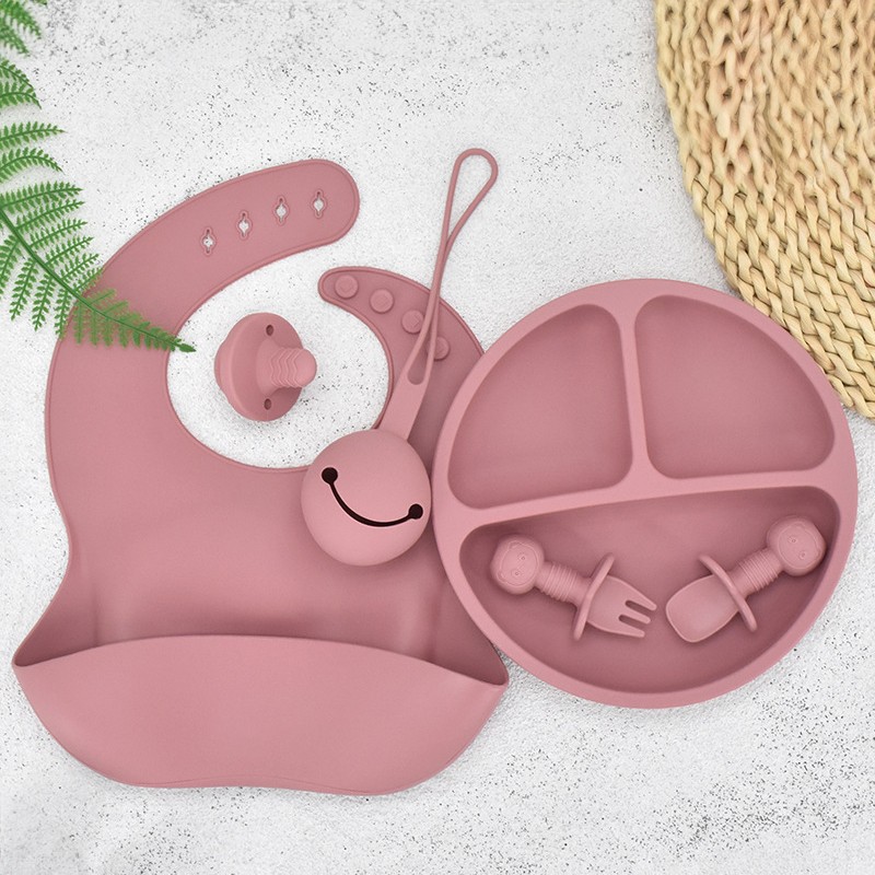 Baby Tableware Supplier - Food Grade Silicone Bib Bowl Pacifier