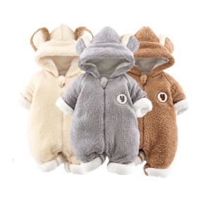 Winter Jumpsuit Supplier - 2023 New Design Bear Hooded 0-1 Years