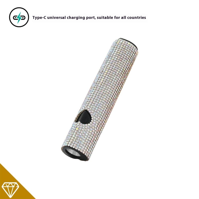 Handheld Rechargeable LED Light for Nail Art Quick-Drying Light Therapy Cross-Border One-Word Spotlight Metal Plastic Premium