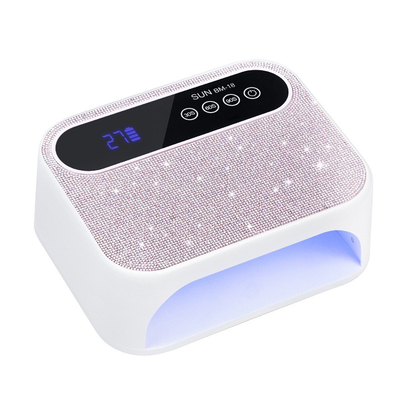 High Power UV LED Nail Lamp with Large Space Cross-Border Hand Pillow Light Therapy Lamp USB Plug Made Plastic for Nail Shops