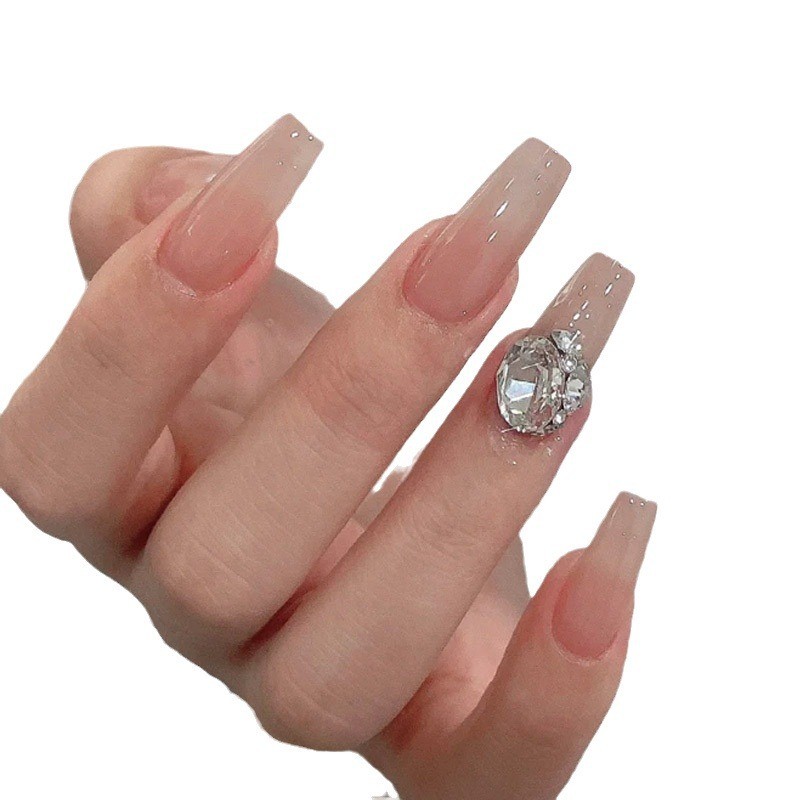 Direct Selling Pigeon Egg Finished Pile Explosion Pile Drill Super Flash Oval Big Drill Nail Decoration Drill Nail