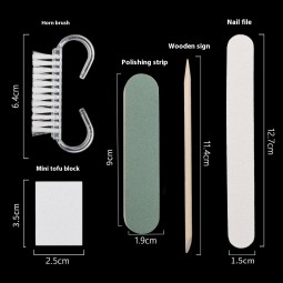 Five-Piece Manicure Multi-Function Tool Kit Special Nail Wearable Set Horn Brush Sponge Polishing Strip Grinding Tools Plastic