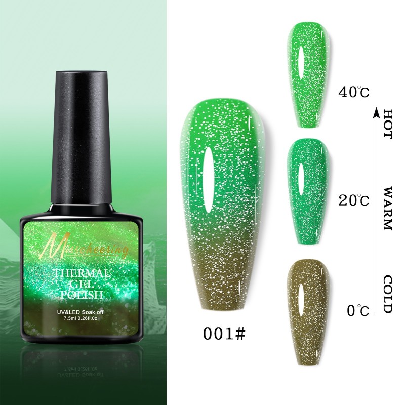 Cross-Border Three-Color UV Gel Nail Oil Canned Temperature-Variable Aurora Opal Broken Drill Glue LED Fairy Gradient Bottle