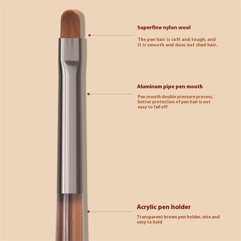 Japanese Ferrule Factory Direct Sales Construction Pen Semi-Transparent Gradient Rod Phototherapy Painted Line for Nail Flat