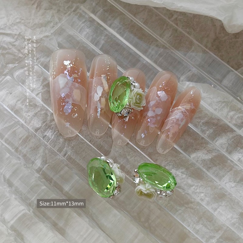 Direct Selling Pigeon Egg Finished Pile Explosion Pile Drill Super Flash Oval Big Drill Nail Decoration Drill Nail