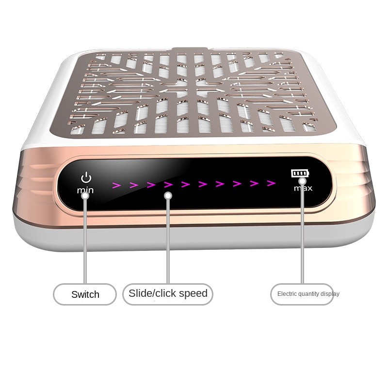 100W High Power Smart LCD Touch Screen Brushless Nail Art Vacuum Cleaner Charging System Dust Collector with Nail Vac Function