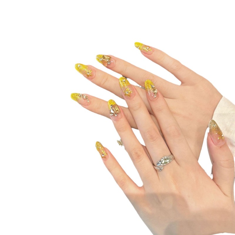 Qiuri Advanced Sense Cat's Eye French Finished Removable Patch Luxury Light Fingertip Application New Style