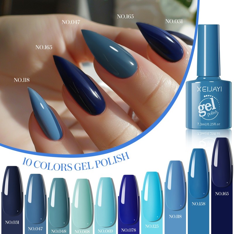 Klein Blue Nail Polish Gel 2025 New Suit White Fashion Color for Nail Shops