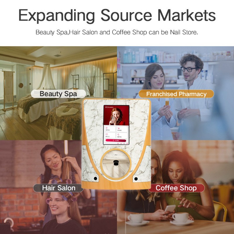 O2Nail V12 Professional Digital Nail Art Printer Intelligent Automatic Color Painting Machine Electric Power Supply WiFi