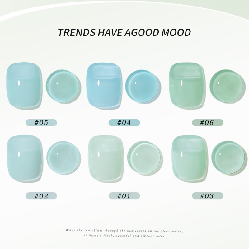 Mint Mambo Summer Collection LED Phototherapy Lamp Bottle Packing New UV Nail Gel Top Coat for Women Lasting French Style Ice